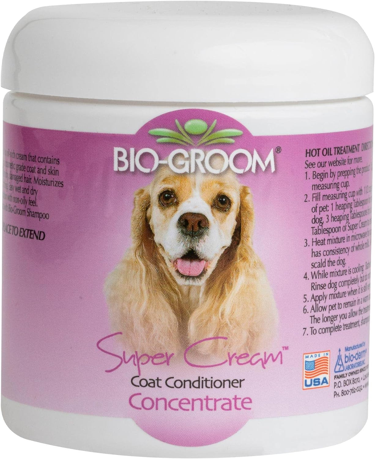 Super Cream Dog Conditioner - Concentrated Coat Conditioner, Dog Bathing Supplies, Puppy Wash, Cat & Dog Grooming Supplies for Sensitive Skin, Cruelty-Free, Made in USA - 8 Fl Oz 1-Pack