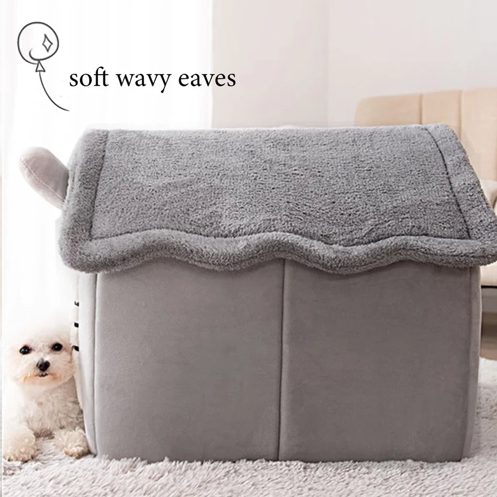 Cat /Dog Bed Foldable Pet Sleepping Bed Removable and Washable Cat House Kennel for Dog House Indoor Cat Nest